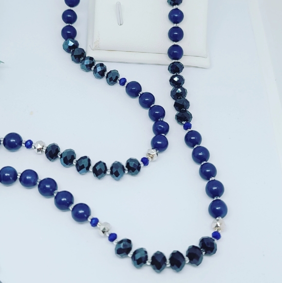 Beautiful Czech Glass, Quartzite Lapis necklace🤩 - Picture 4 of 4